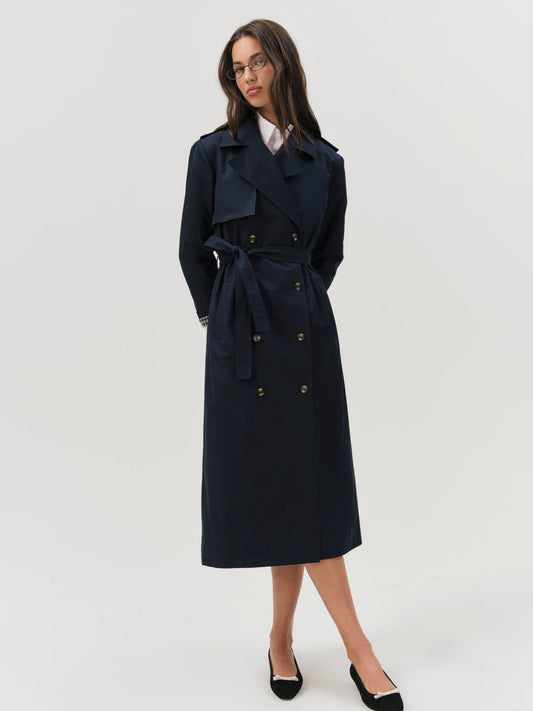 For Love and Lemons Reese Trench Coat - Navy