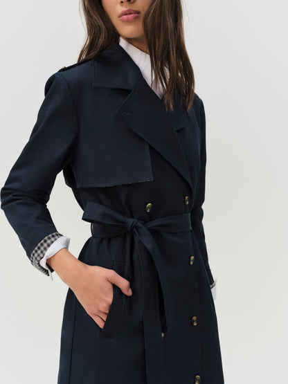 For Love and Lemons Reese Trench Coat - Navy