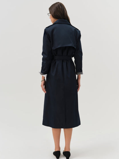 For Love and Lemons Reese Trench Coat - Navy