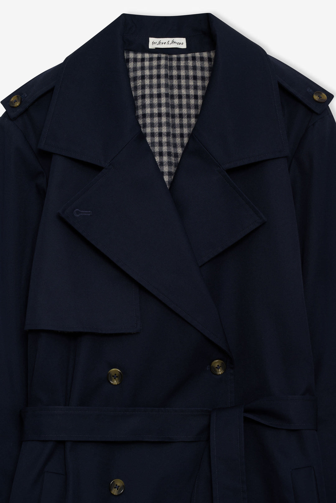 For Love and Lemons Reese Trench Coat - Navy