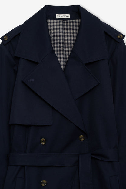 For Love and Lemons Reese Trench Coat - Navy