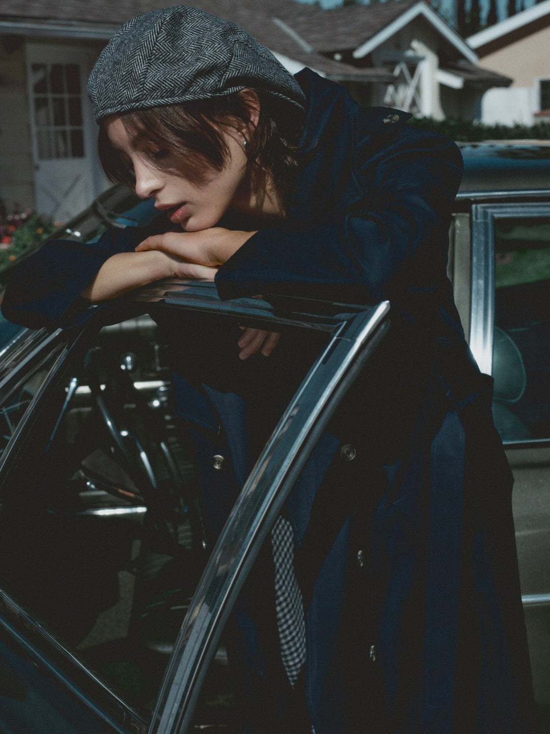 For Love and Lemons Reese Trench Coat - Navy