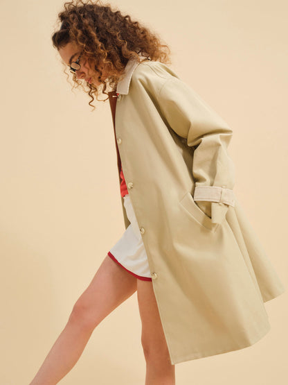 For Love and Lemons Gabardine Trench Coat - CAMEL