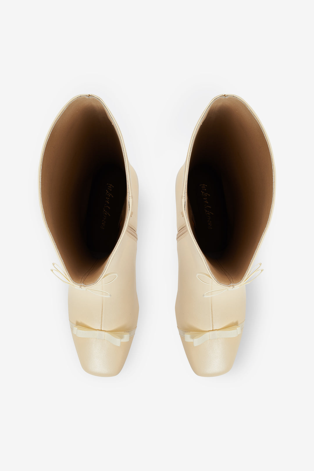 For Love and Lemons Claudine Cap Toe Boot - Cream