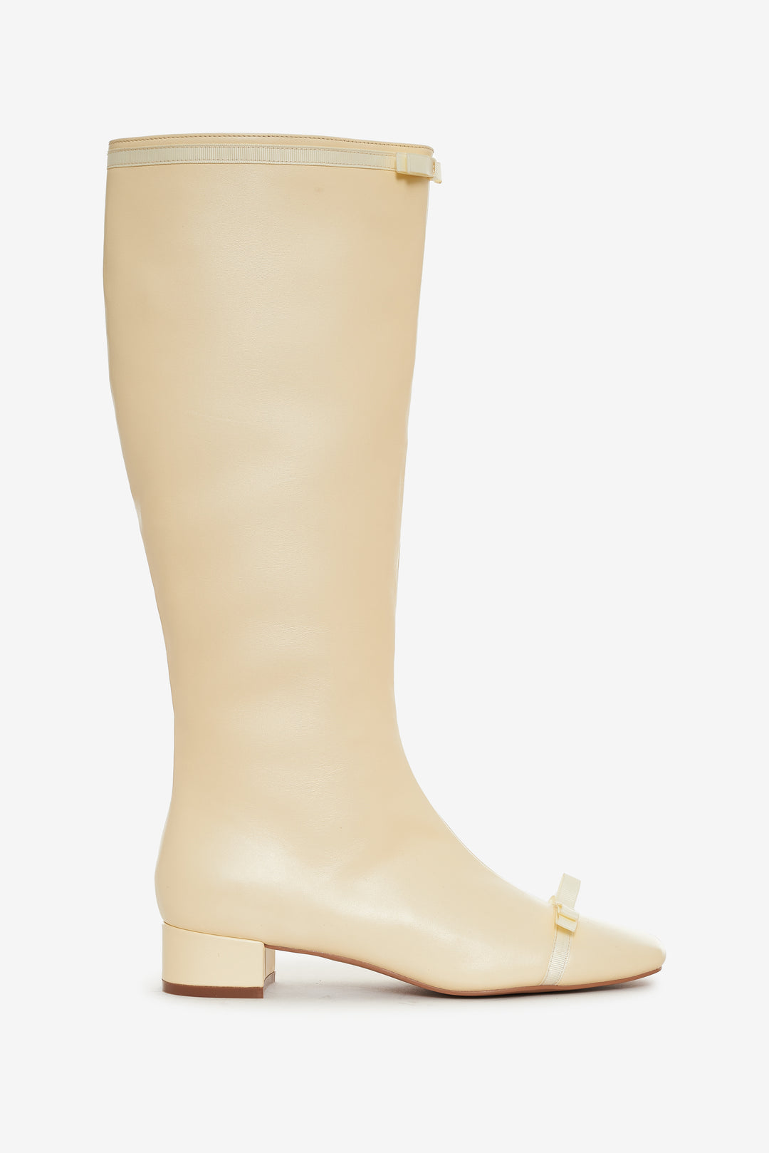 For Love and Lemons Claudine Cap Toe Boot - Cream