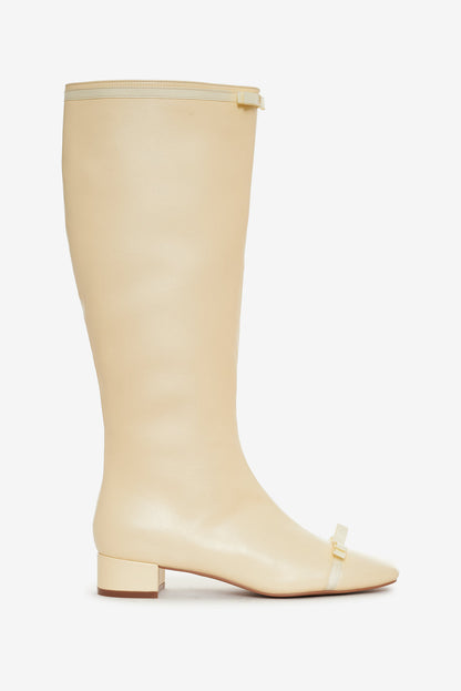 For Love and Lemons Claudine Cap Toe Boot - Cream