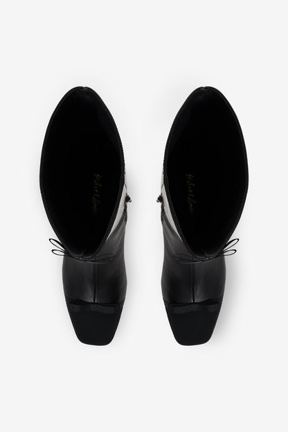 For Love and Lemons Claudine Cap Toe Boot - Black