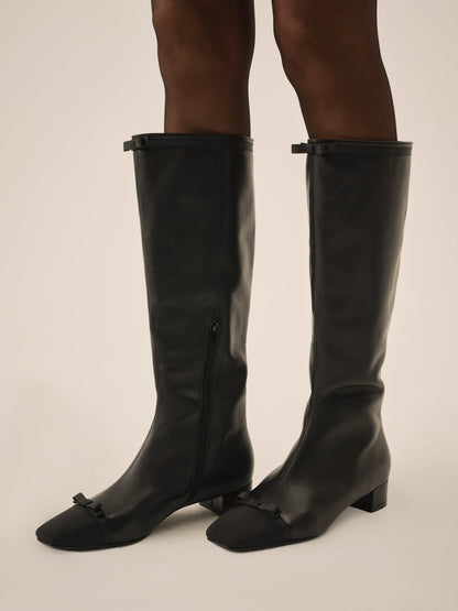 For Love and Lemons Claudine Cap Toe Boot - Black