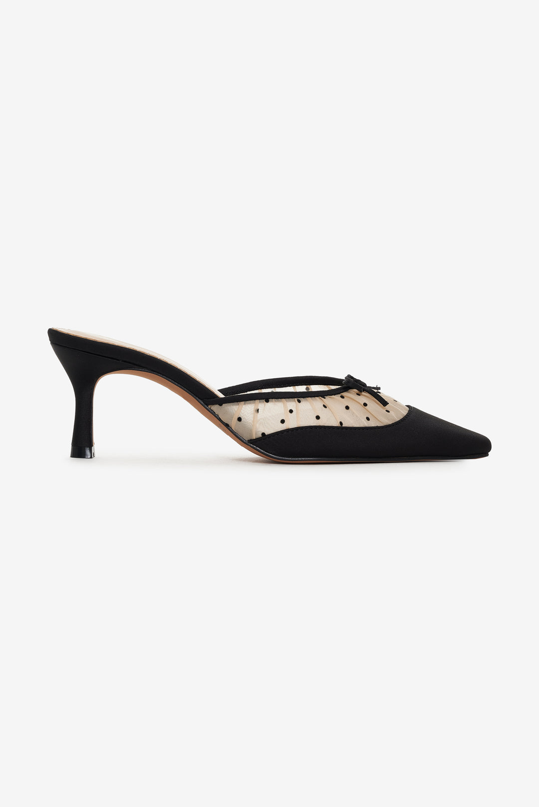 For Love and Lemons Lili Mule Heel - Black