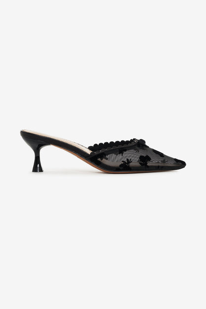 For Love and Lemons Sylvie Mule Heel - Black