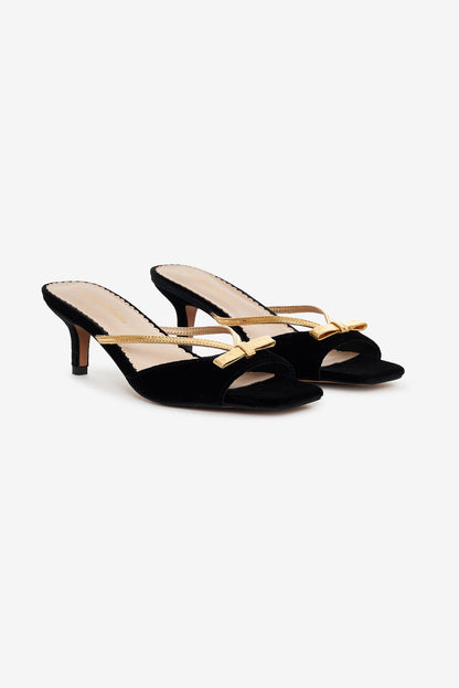 For Love and Lemons Grace Mule Heel - Black