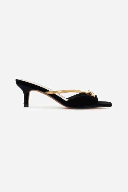 For Love and Lemons Grace Mule Heel - Black