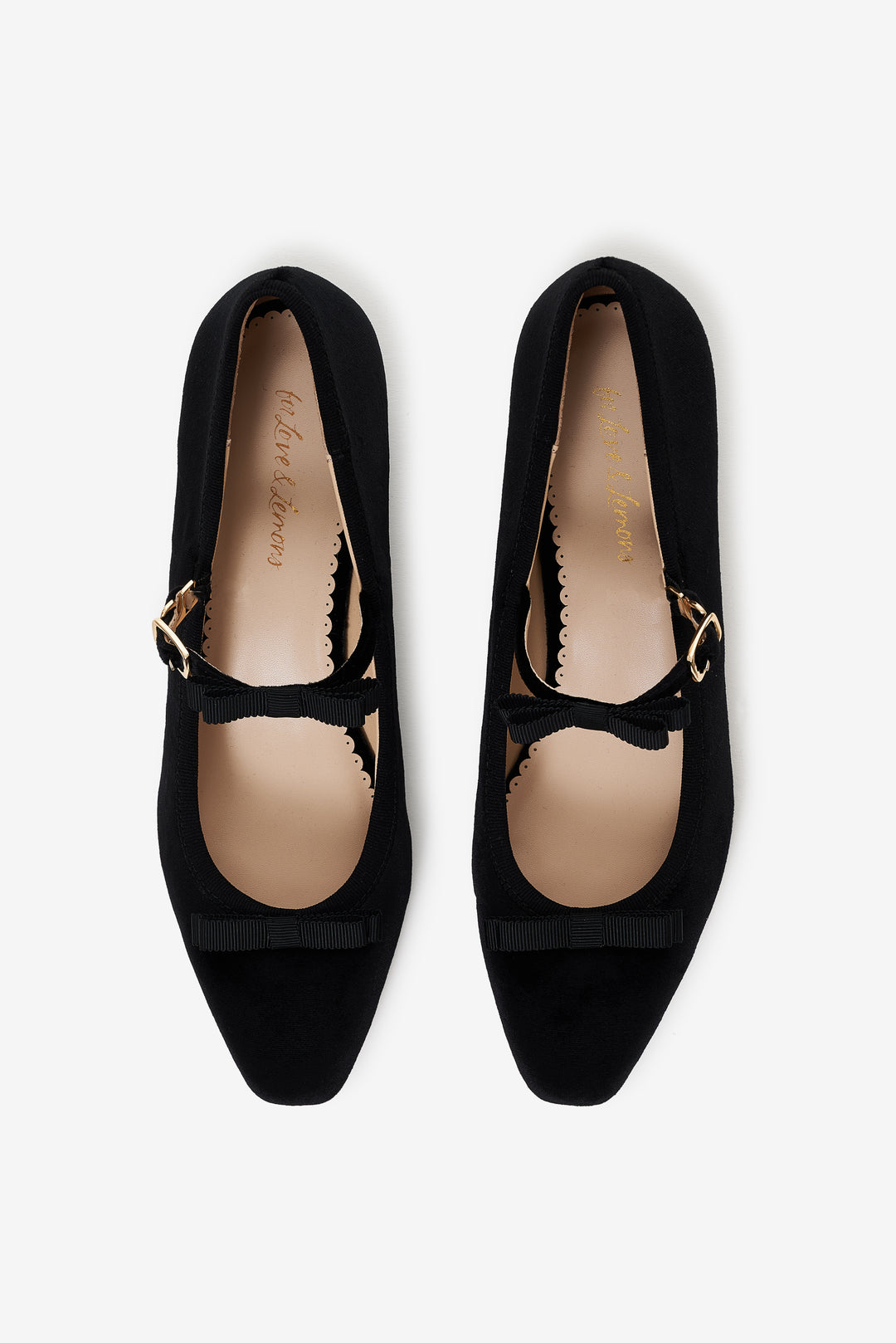 For Love and Lemons Lucia Velvet Mary Jane - Black