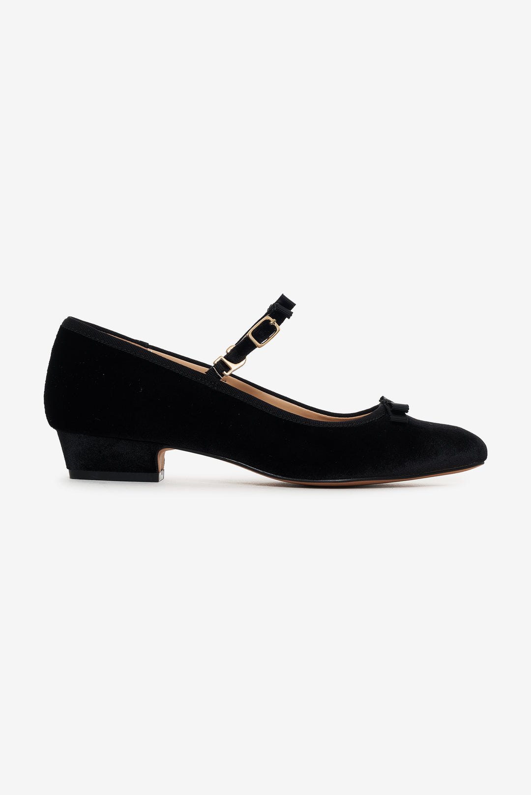 For Love and Lemons Lucia Velvet Mary Jane - Black