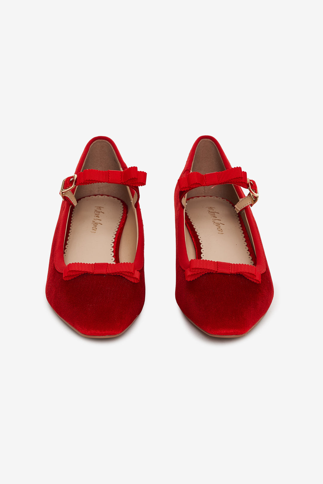 For Love and Lemons Lucia Velvet Mary Jane - Red
