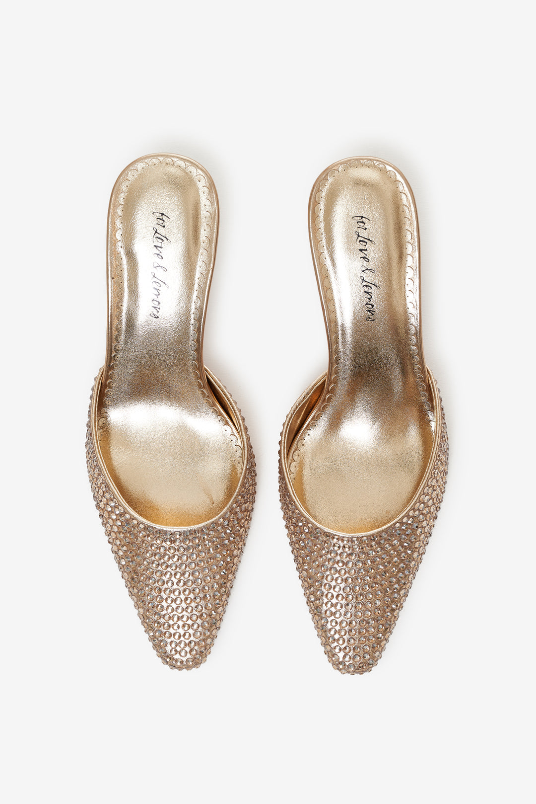 For Love and Lemons Cleo Mule Heel - Gold