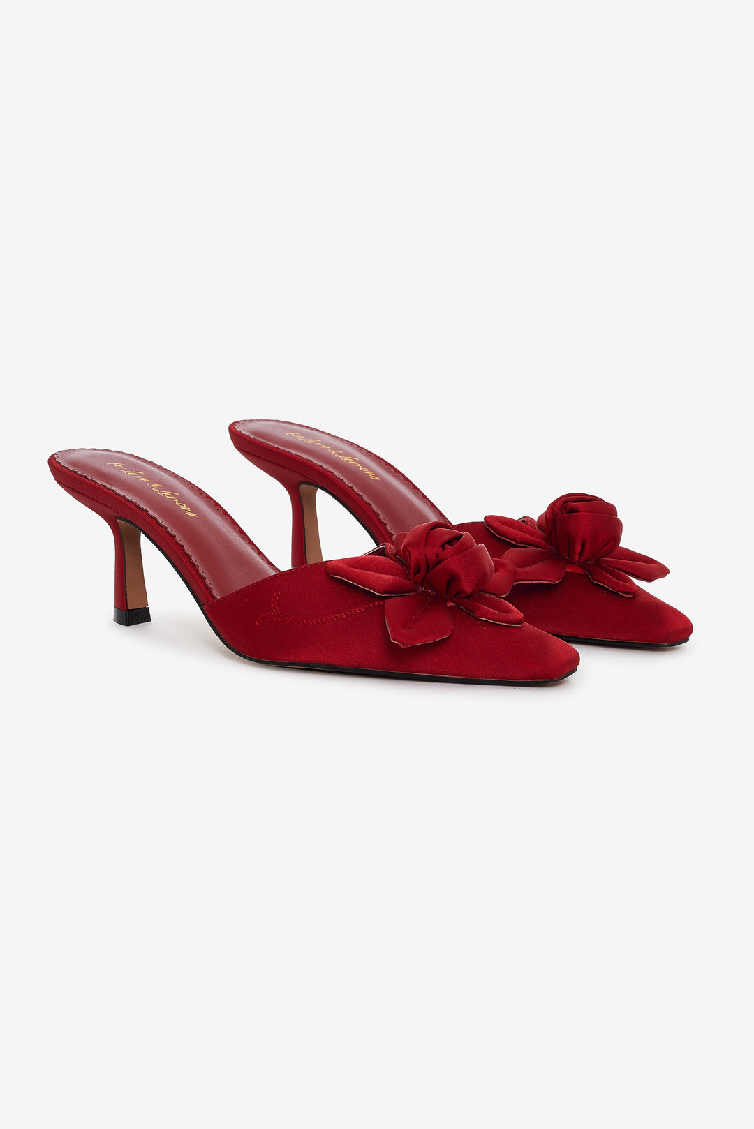 For Love and Lemons Claudine Mule Heel - Red