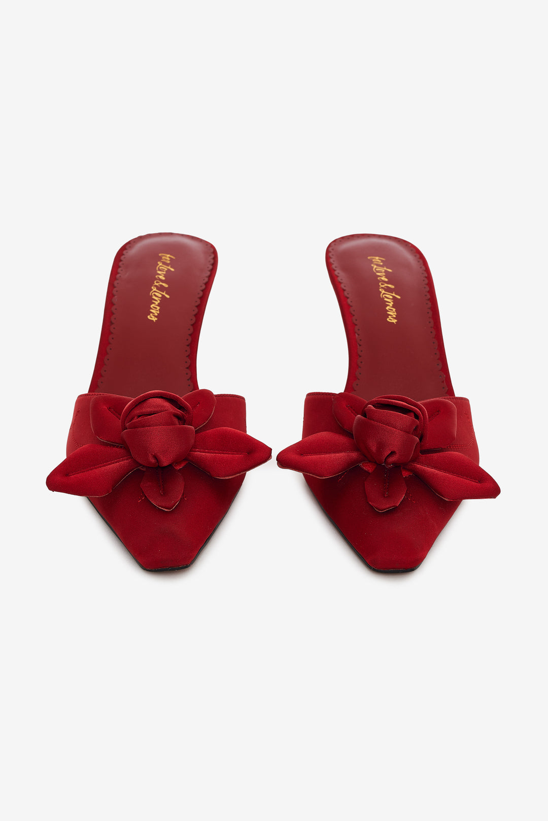 For Love and Lemons Claudine Mule Heel - Red