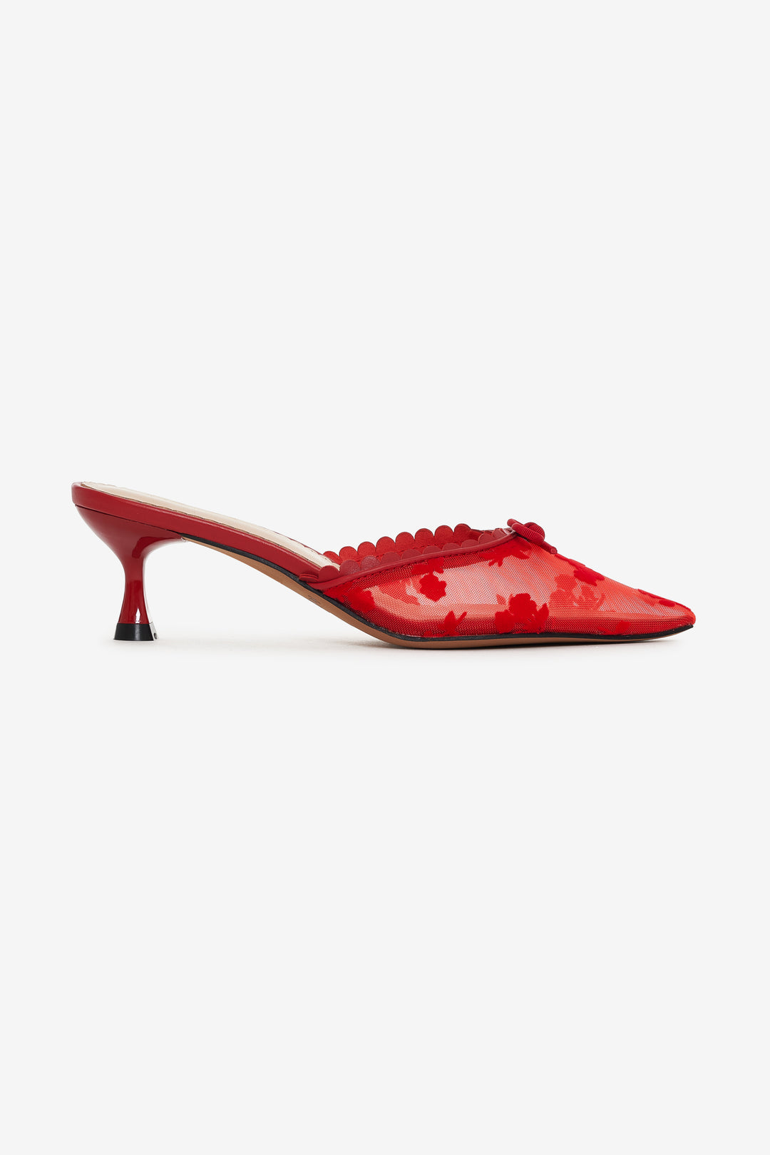 For Love and Lemons Sylvie Mule Heel - Red