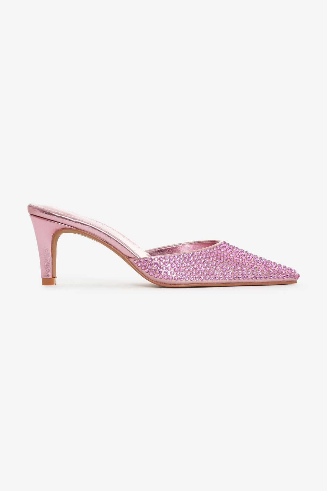 For Love and Lemons Cleo Mule Heel - Baby Pink