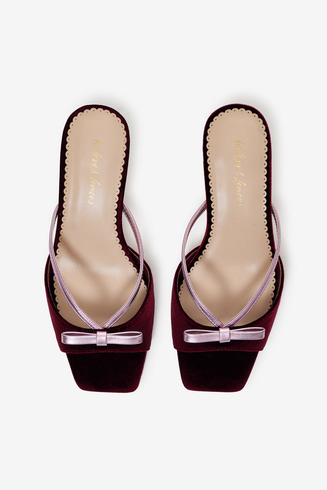 For Love and Lemons Grace Mule Heel - Burgundy