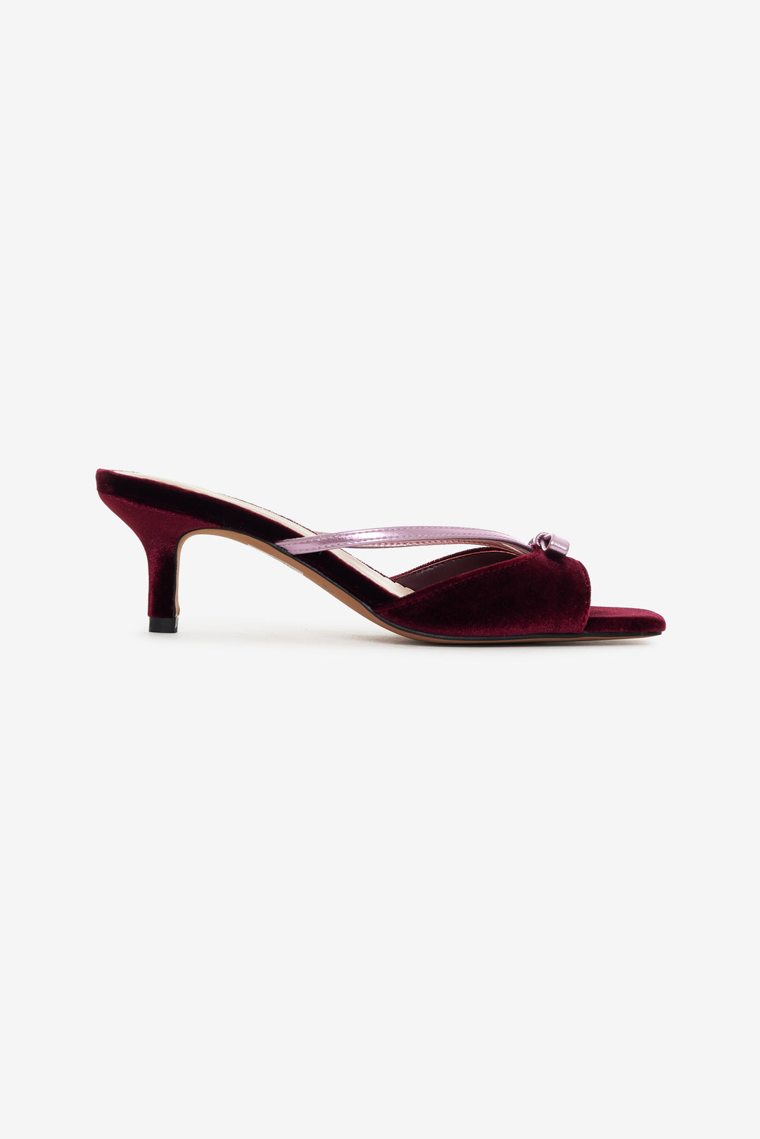 For Love and Lemons Grace Mule Heel - Burgundy