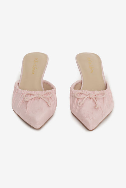 For Love and Lemons Colette Mule Heel - Pink