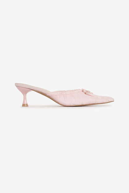 For Love and Lemons Colette Mule Heel - Pink