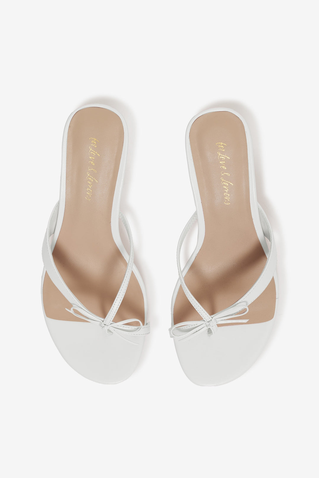 For Love and Lemons Elea Heel - White