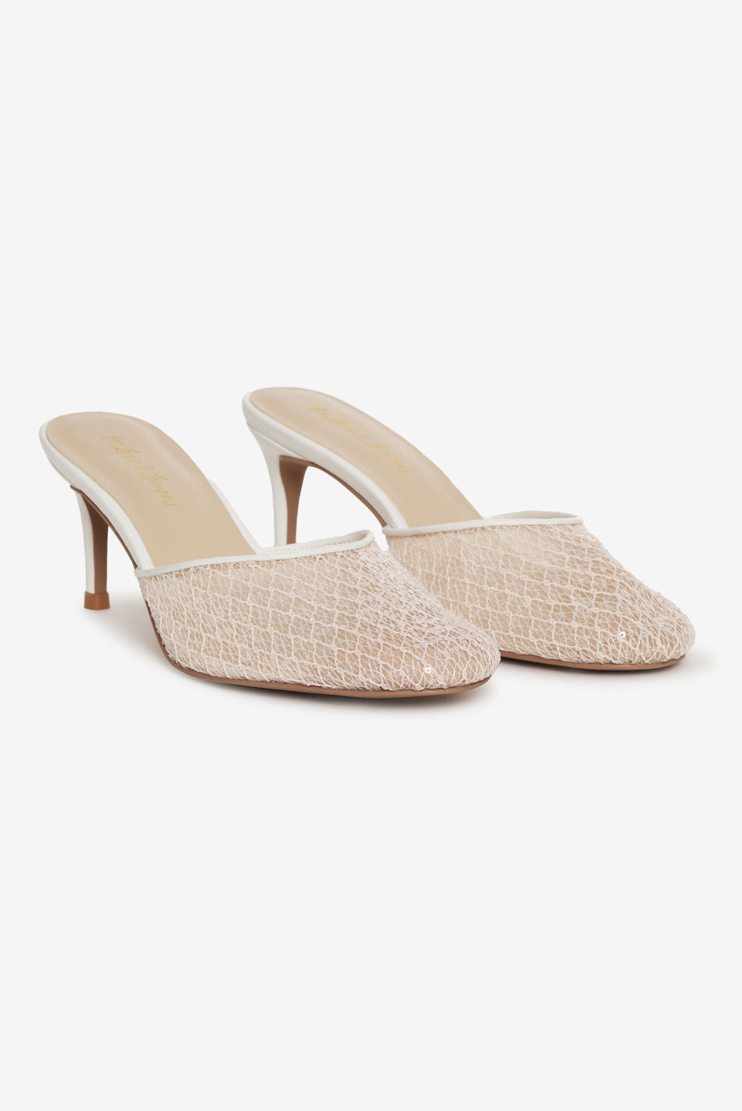 For Love and Lemons Claudia Lace Heel - White
