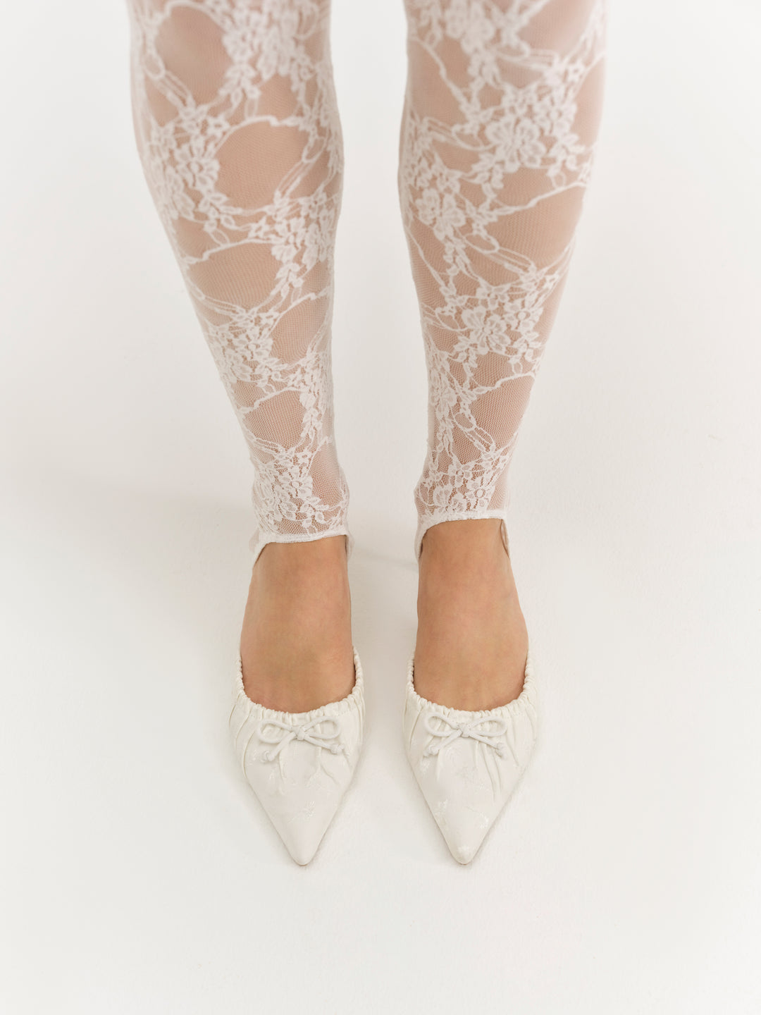 For Love and Lemons Colette Mule Heel - Cream