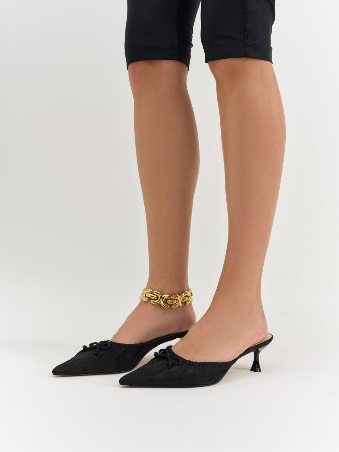 For Love and Lemons Colette Mule Heel - Black