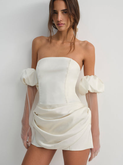 For Love and Lemons Serena Gloves - Cream