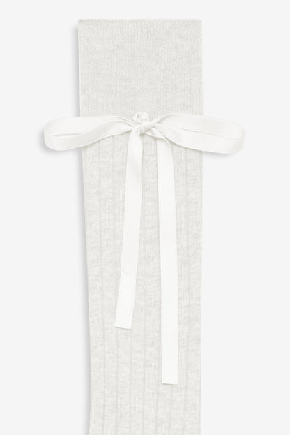 For Love and Lemons Knee-High Bow Socks - Cream
