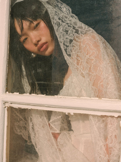 For Love and Lemons Juno Veil - White