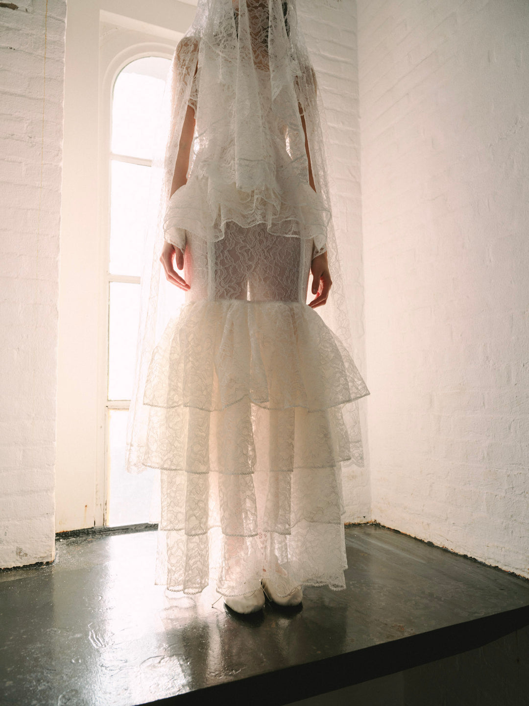 For Love and Lemons Juno Veil - White