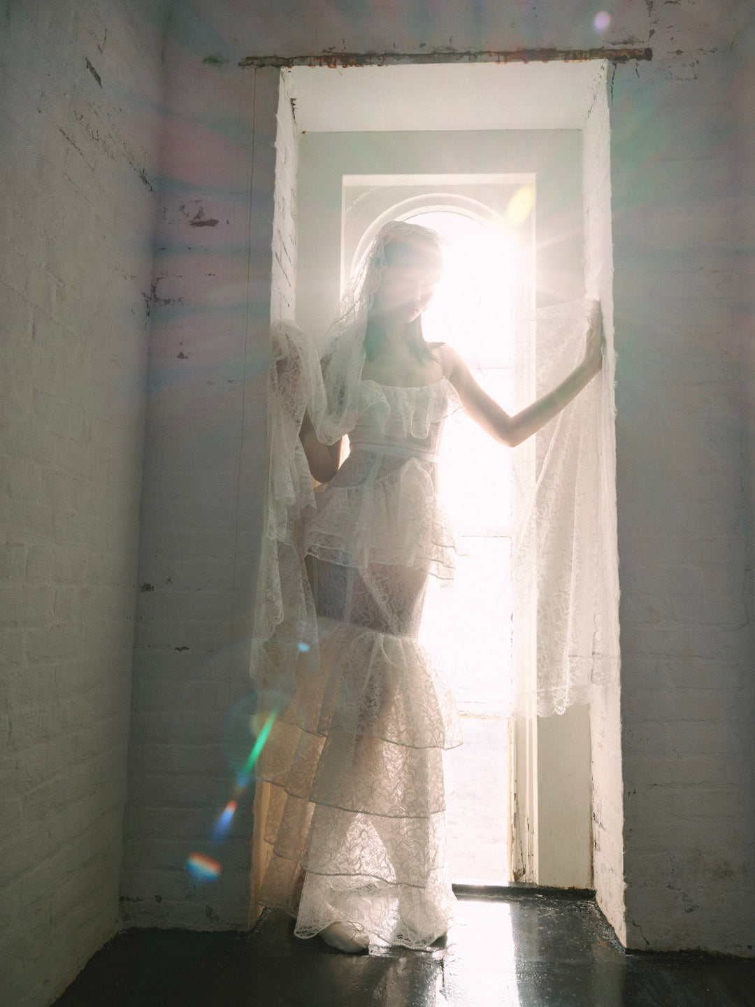 For Love and Lemons Juno Veil - White