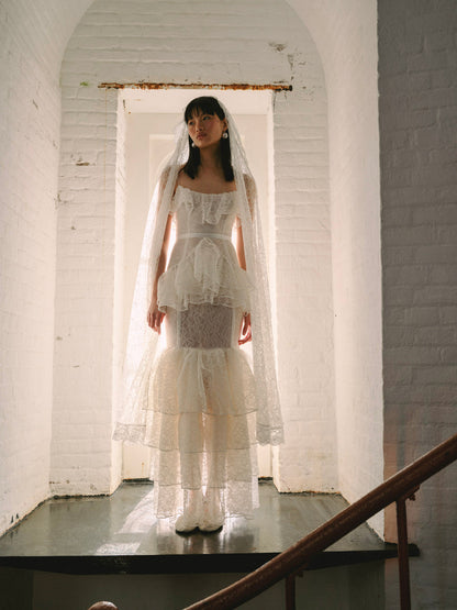 For Love and Lemons Juno Veil - White