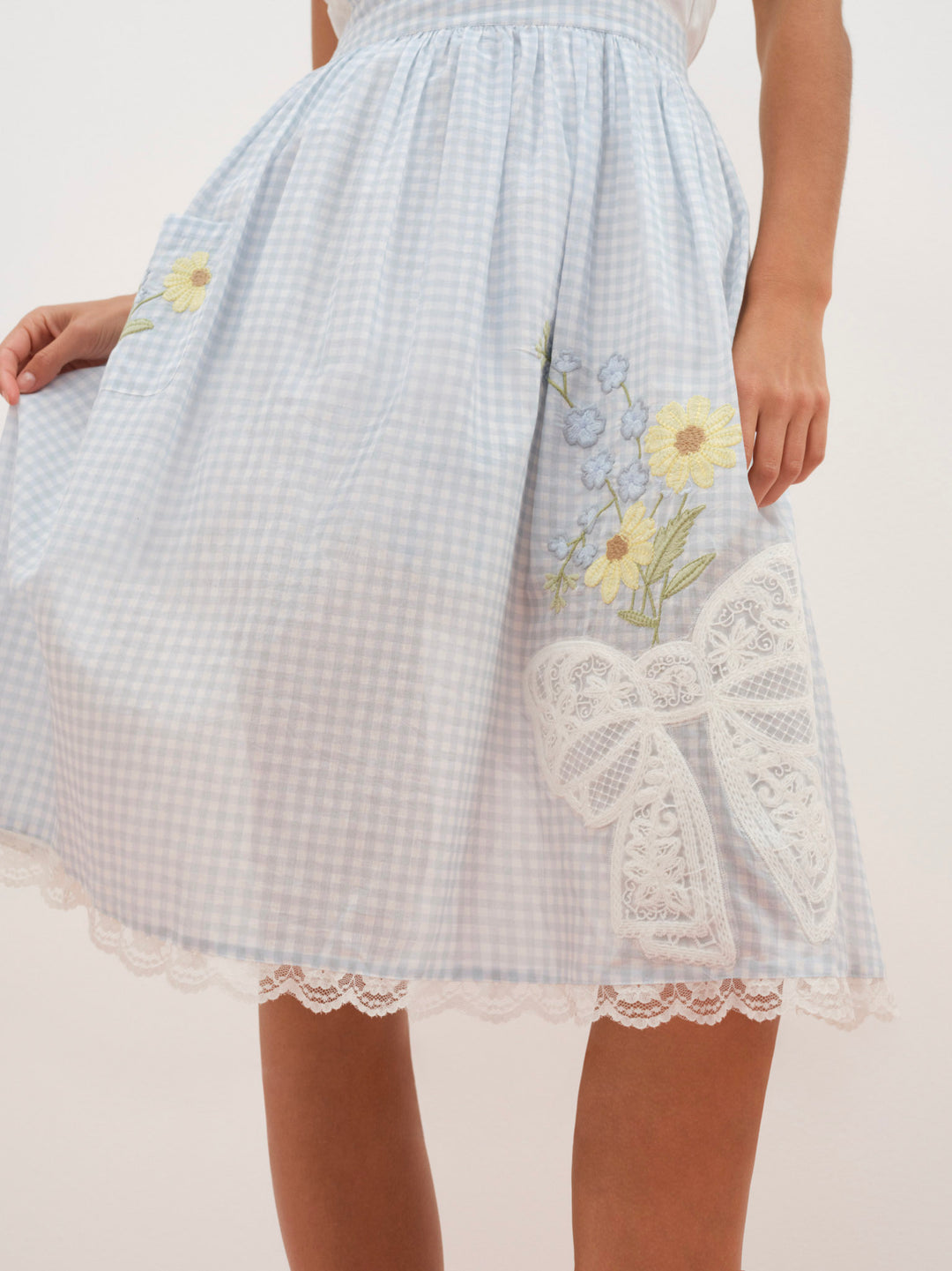 For Love and Lemons Bluebell Gingham Apron - Blue