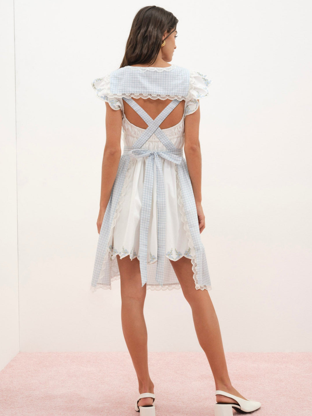 For Love and Lemons Bluebell Gingham Apron - Blue