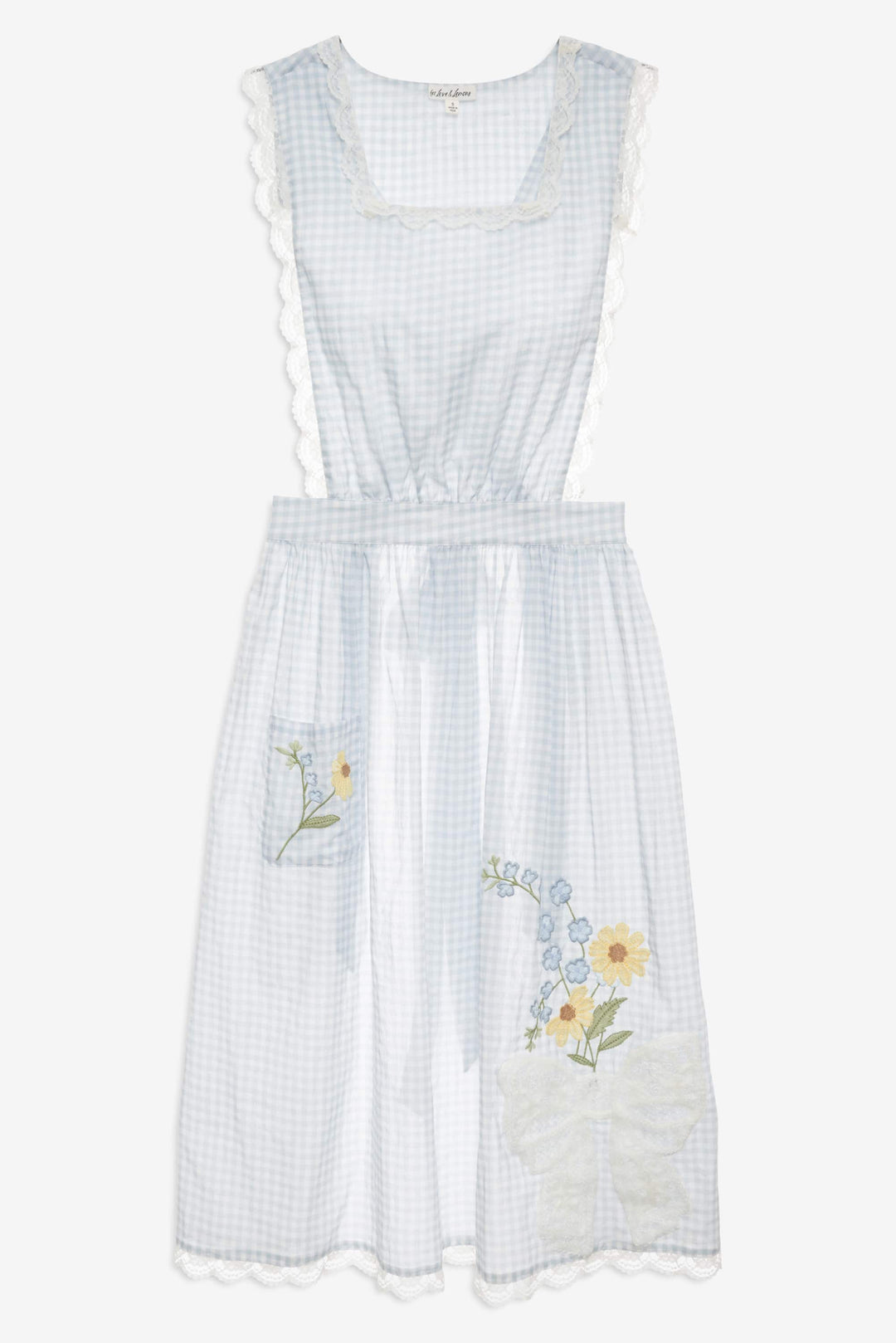 For Love and Lemons Bluebell Gingham Apron - Blue