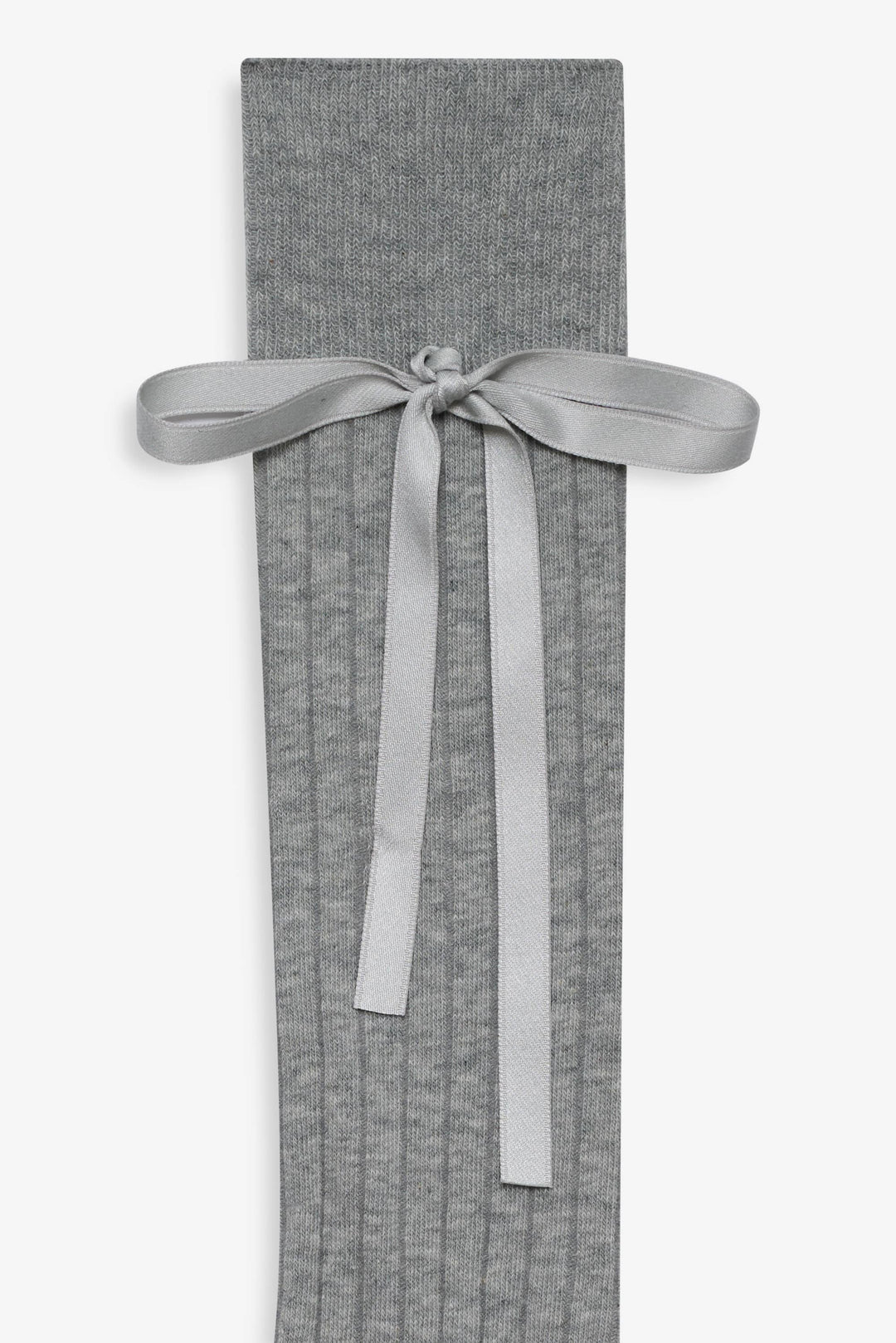 For Love and Lemons Knee-High Bow Socks - Grey