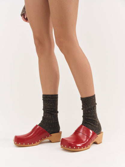 For Love and Lemons Adahlia Clog - Red