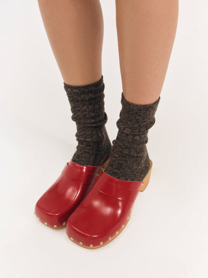 For Love and Lemons Adahlia Clog - Red