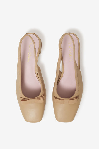 For Love and Lemons Josie Mule Heel - Nude
