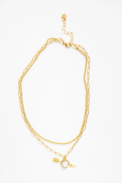 For Love and Lemons Cupid Heart Necklace - White
