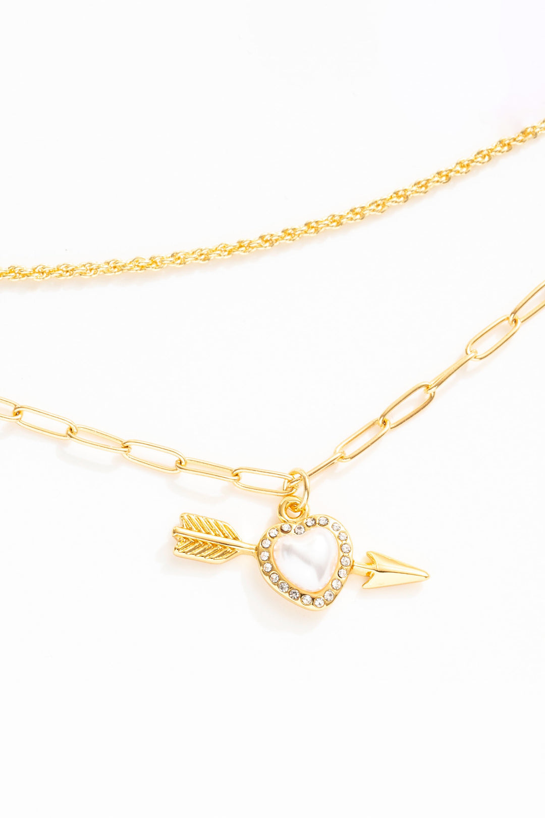 For Love and Lemons Cupid Heart Necklace - White