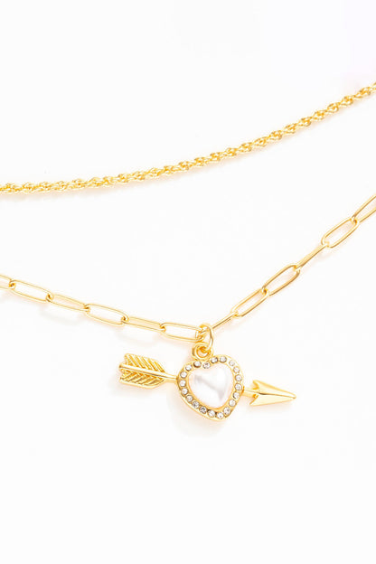 For Love and Lemons Cupid Heart Necklace - White