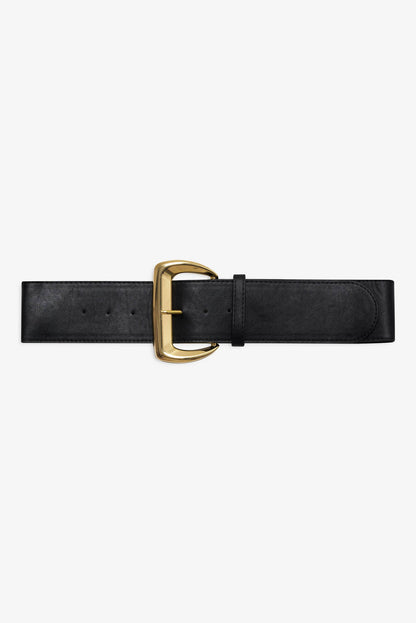 For Love and Lemons Wide Buckle Hip Belt - Black