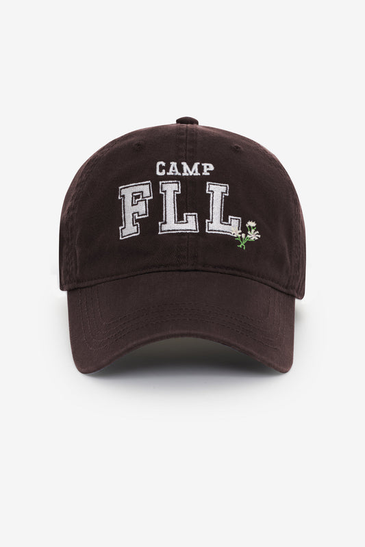 For Love and Lemons Camp Embroidered Baseball Cap - Brown